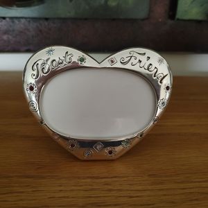 Brighton heart shaped picture frame with rhinestones